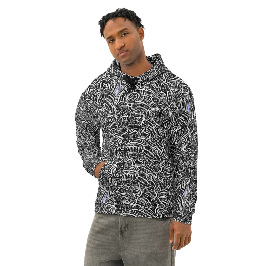 Inkstorm Reverie on Cotton Hoodie — Left Front