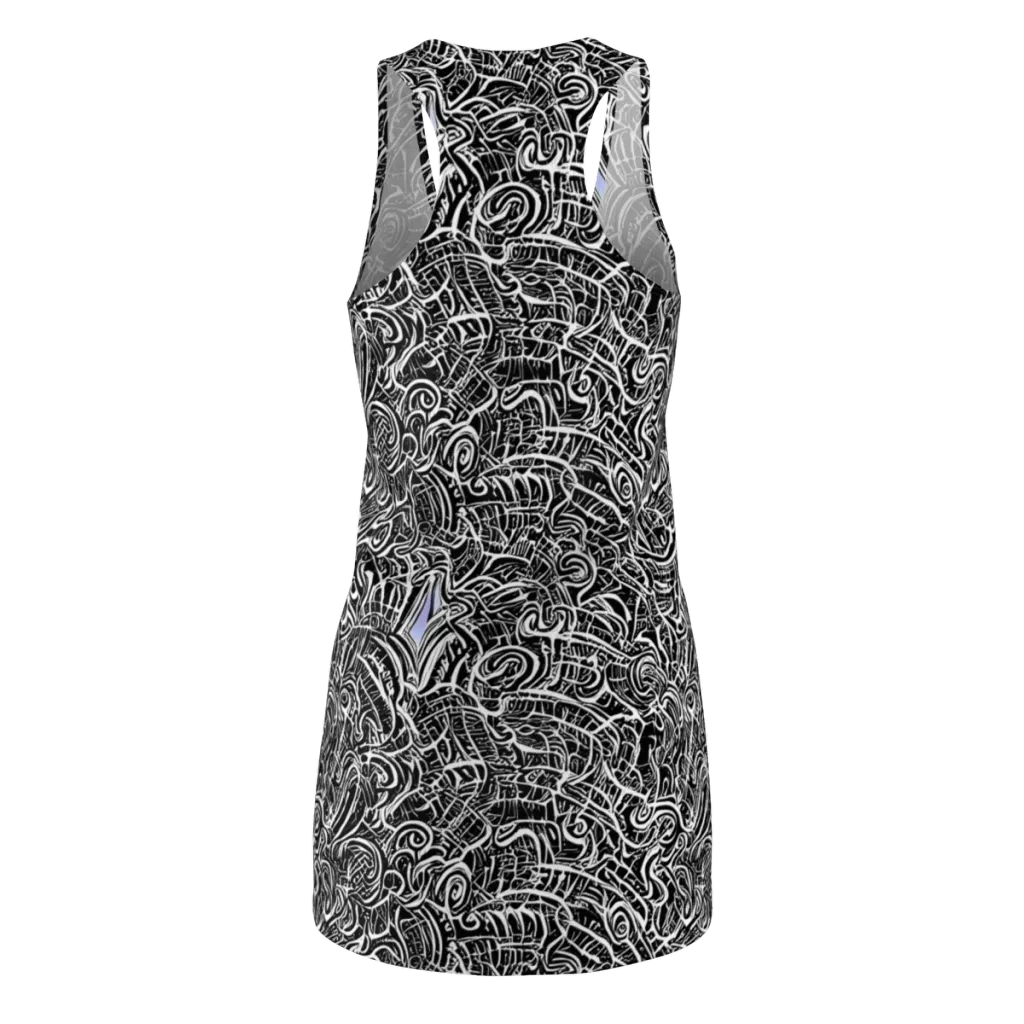 Inkstorm Reverie on Racerback Dress — Back