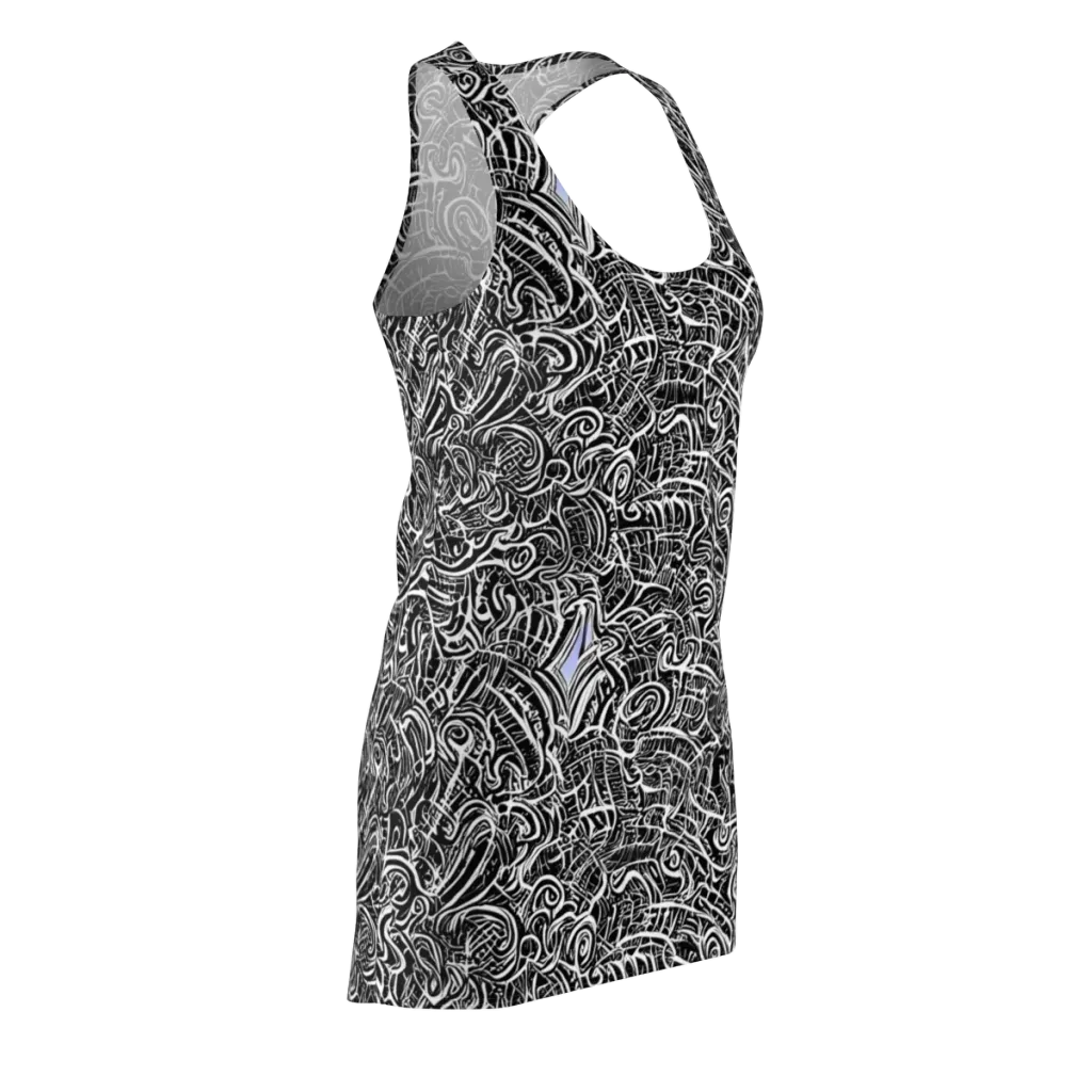 Inkstorm Reverie on Racerback Dress — Front Side