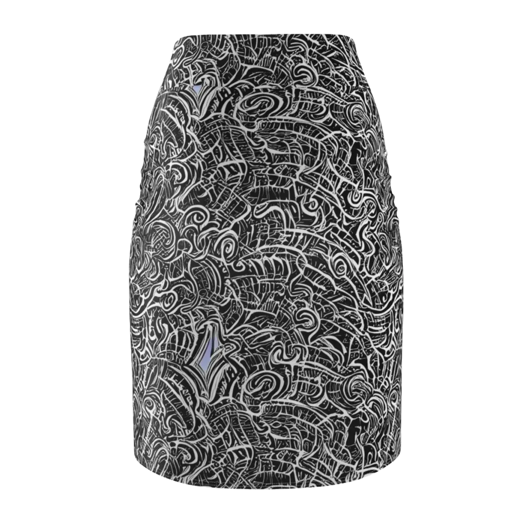 Inkstorm Reverie on Pencil Skirt — Back
