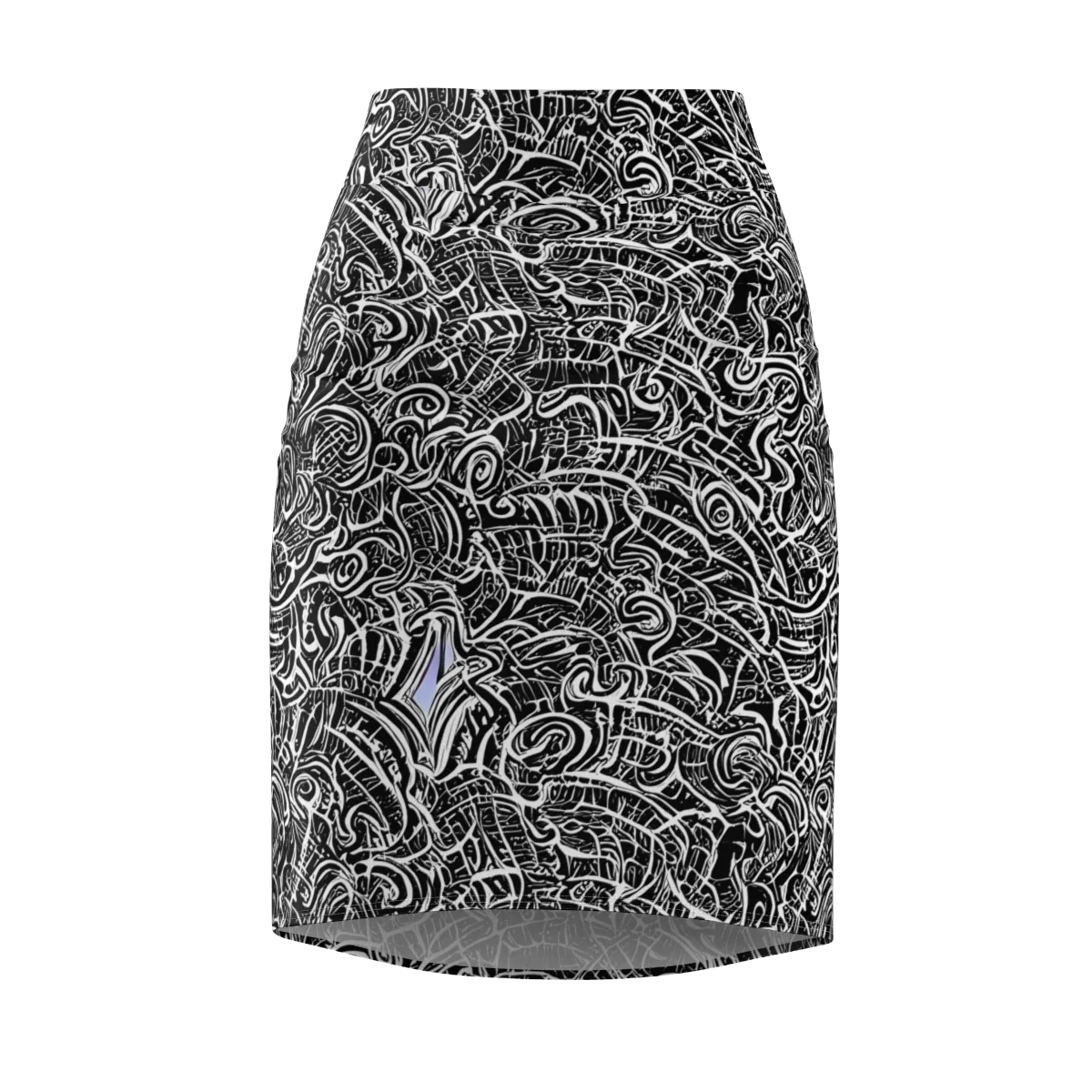 Inkstorm Reverie on Pencil Skirt — Front