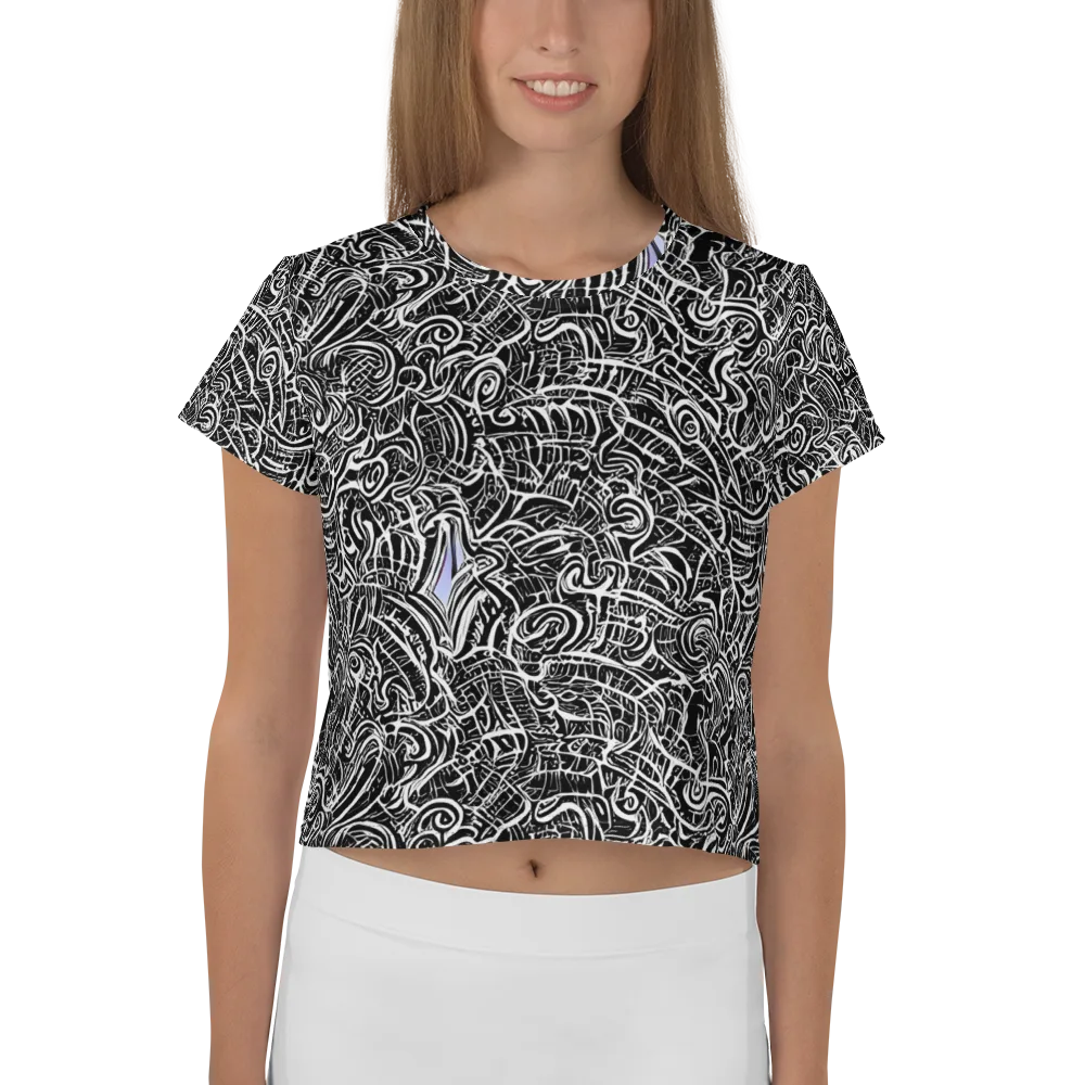 Inkstorm Reverie on Crop Tee — Front