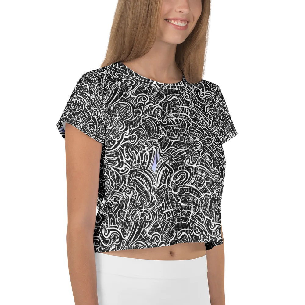 Inkstorm Reverie on Crop Tee — Right