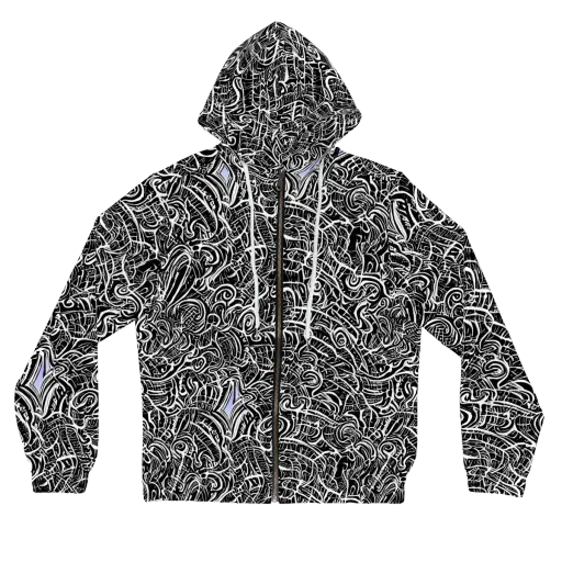 Inkstorm Reverie on a Women's Full-Zip Hoodie