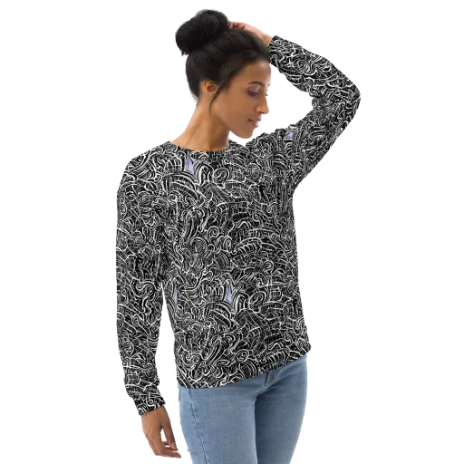 Inkstorm Reverie on a Sweatshirt