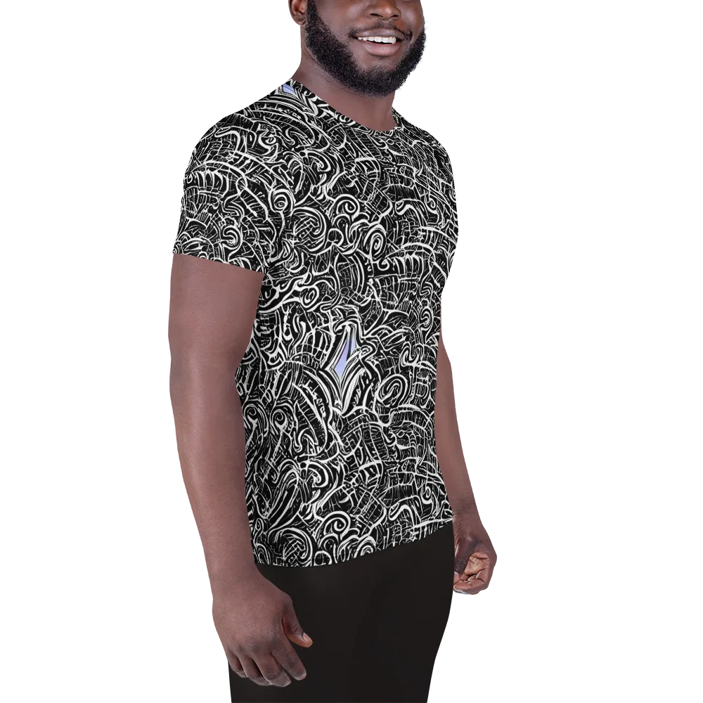 Inkstorm Reverie on Men's Athletic T-Shirt — Right