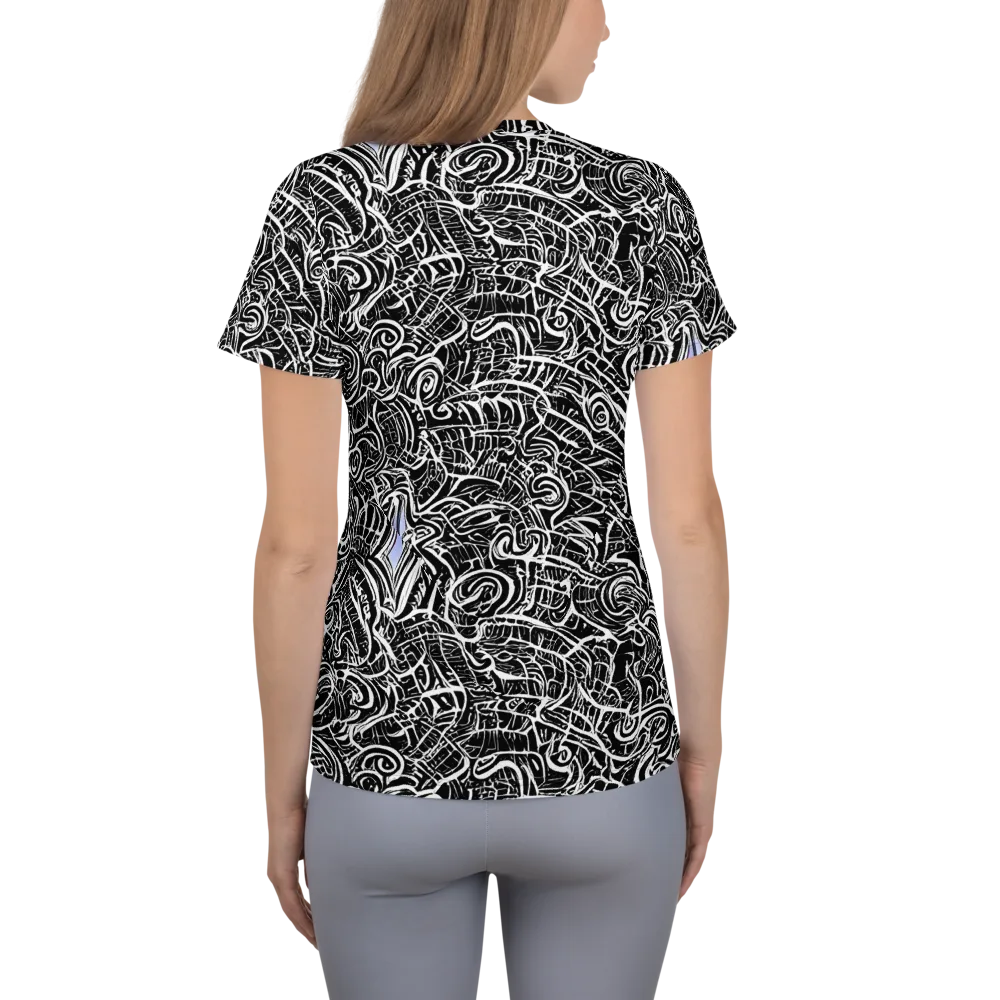 Inkstorm Reverie on Women's Athletic T-Shirt — Back