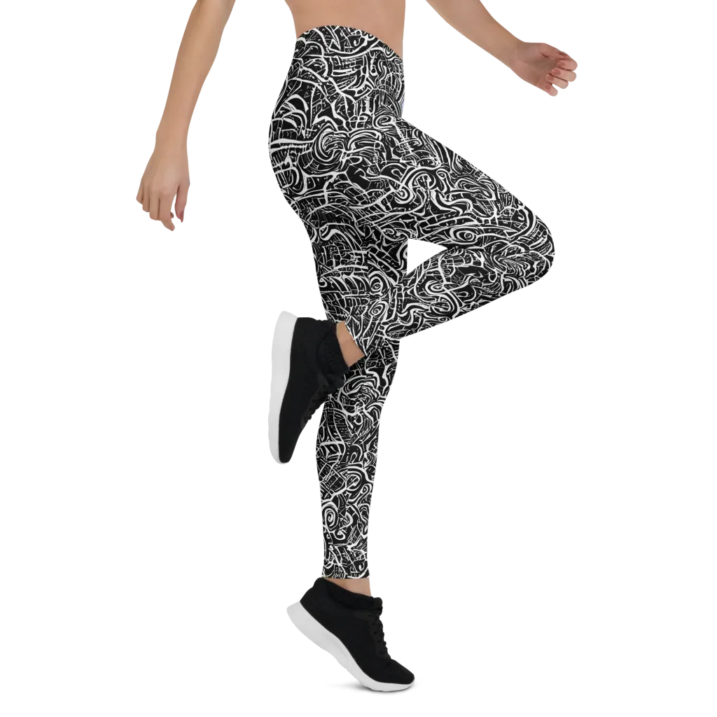 Inkstorm Reverie on Leggings — Right