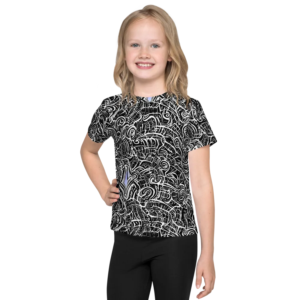 Inkstorm Reverie on Kids Crew Neck T-Shirt — Front