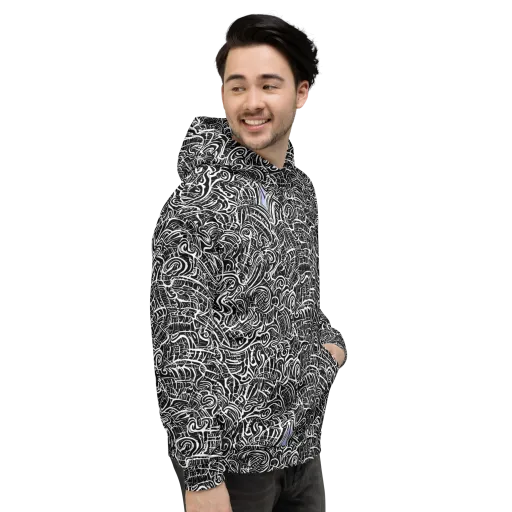 Inkstorm Reverie on a Hoodie