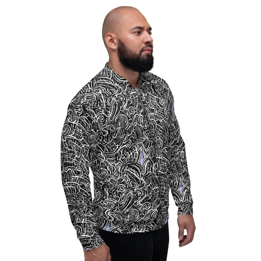 Inkstorm Reverie on Bomber Jacket — Right