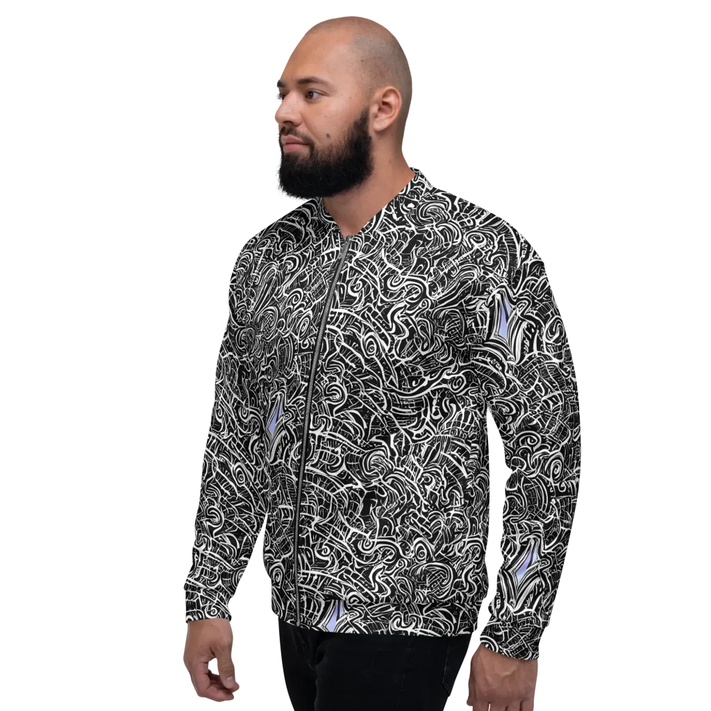 Inkstorm Reverie on Bomber Jacket — Left
