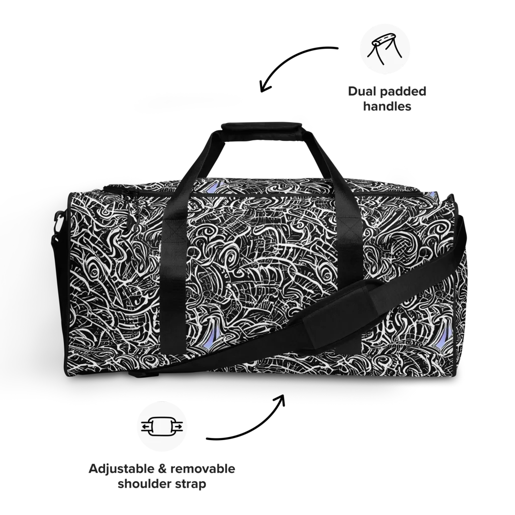 Inkstorm Reverie on Duffle Bag — Front