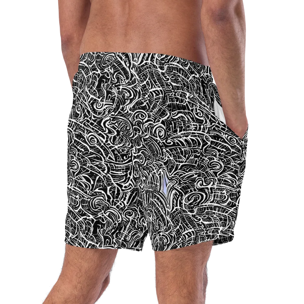 Inkstorm Reverie on Swim Trunks — Right Back