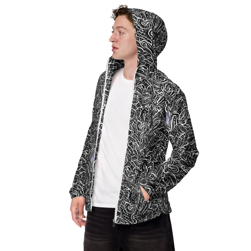 Inkstorm Reverie on Men's Windbreaker — Left Front