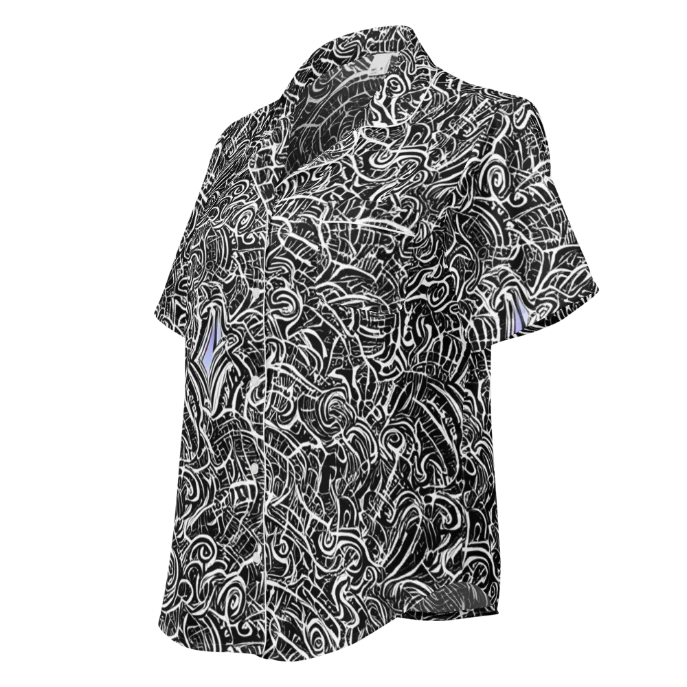 Inkstorm Reverie on Women's Short Sleeve Pajama Top — Left Front