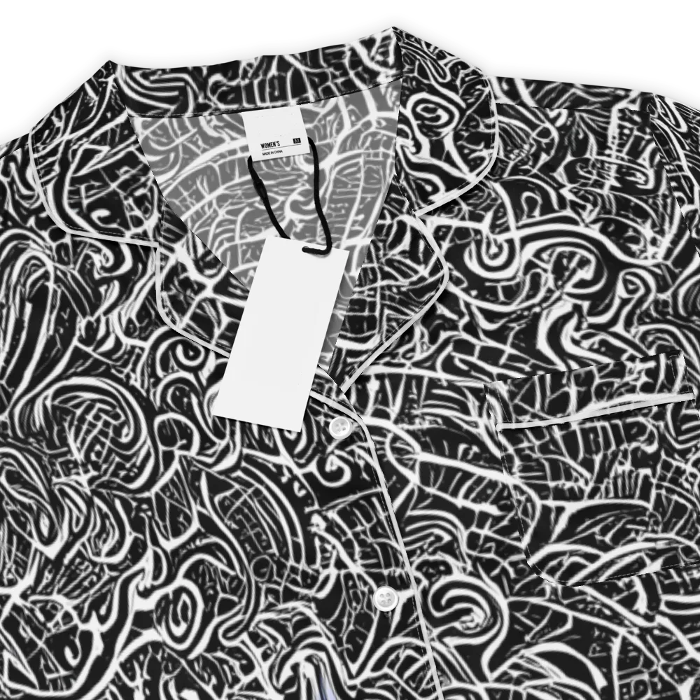 Inkstorm Reverie on Women's Short Sleeve Pajama Top — Product details