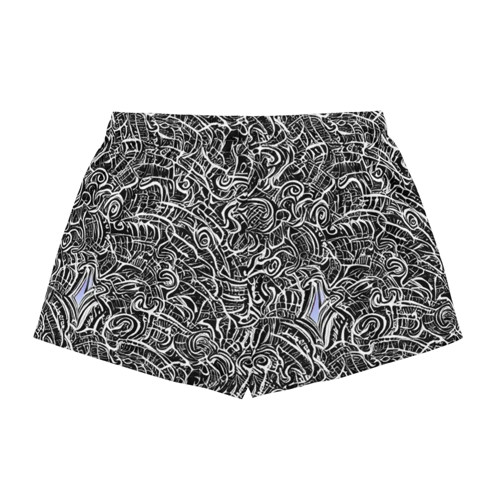 Inkstorm Reverie on Women's Pajama Shorts — Back