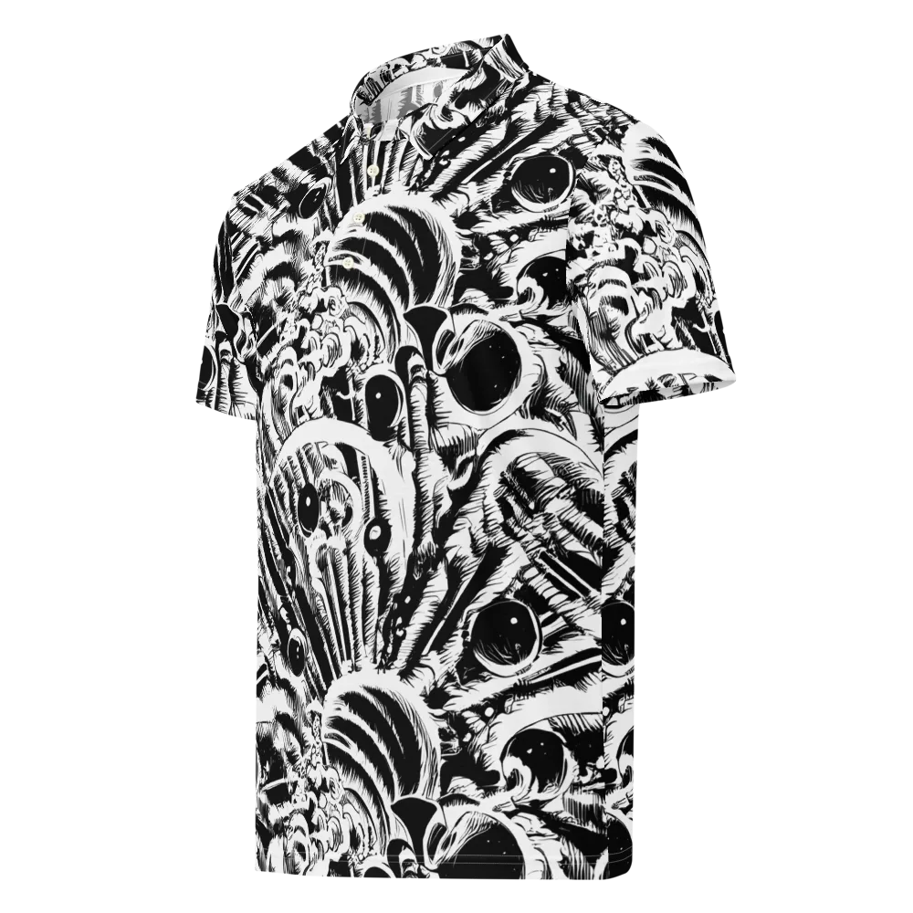 Ink Jungle on Men's Slim Fit Polo Shirt — Left Front
