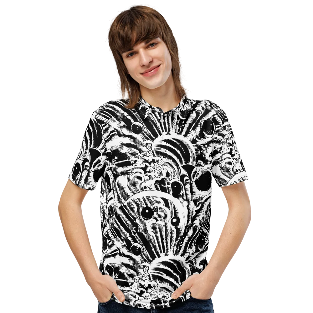 Ink Jungle on Men's Slim Fit Polo Shirt — Front