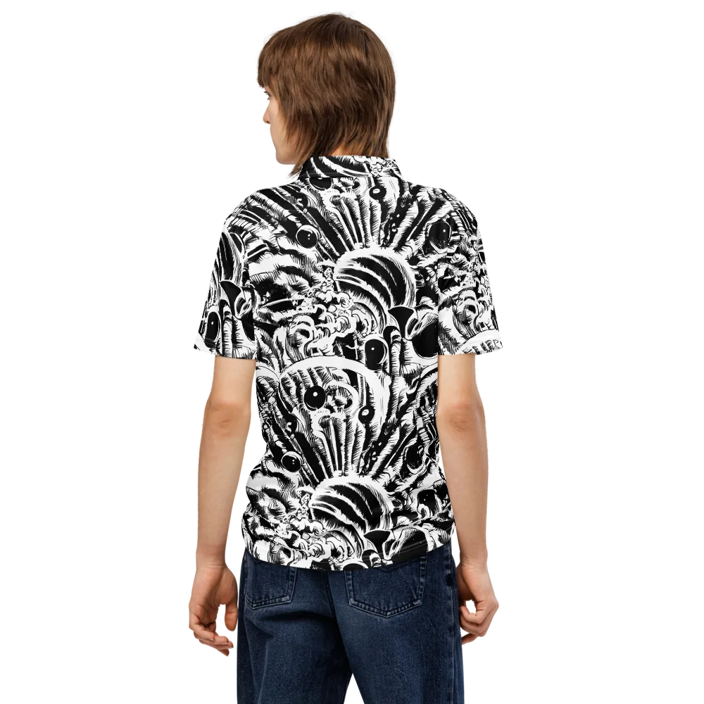 Ink Jungle on Men's Slim Fit Polo Shirt — Back