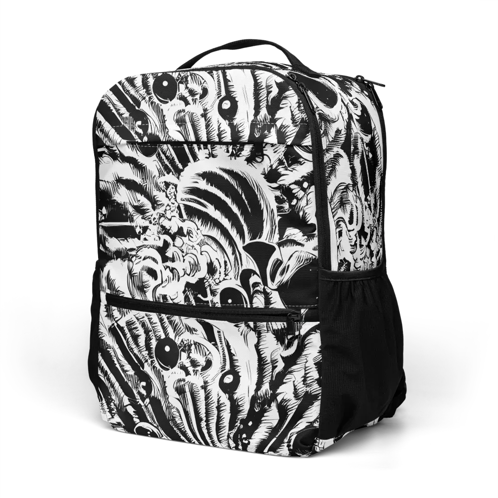 Ink Jungle on Utility Backpack — Left Front