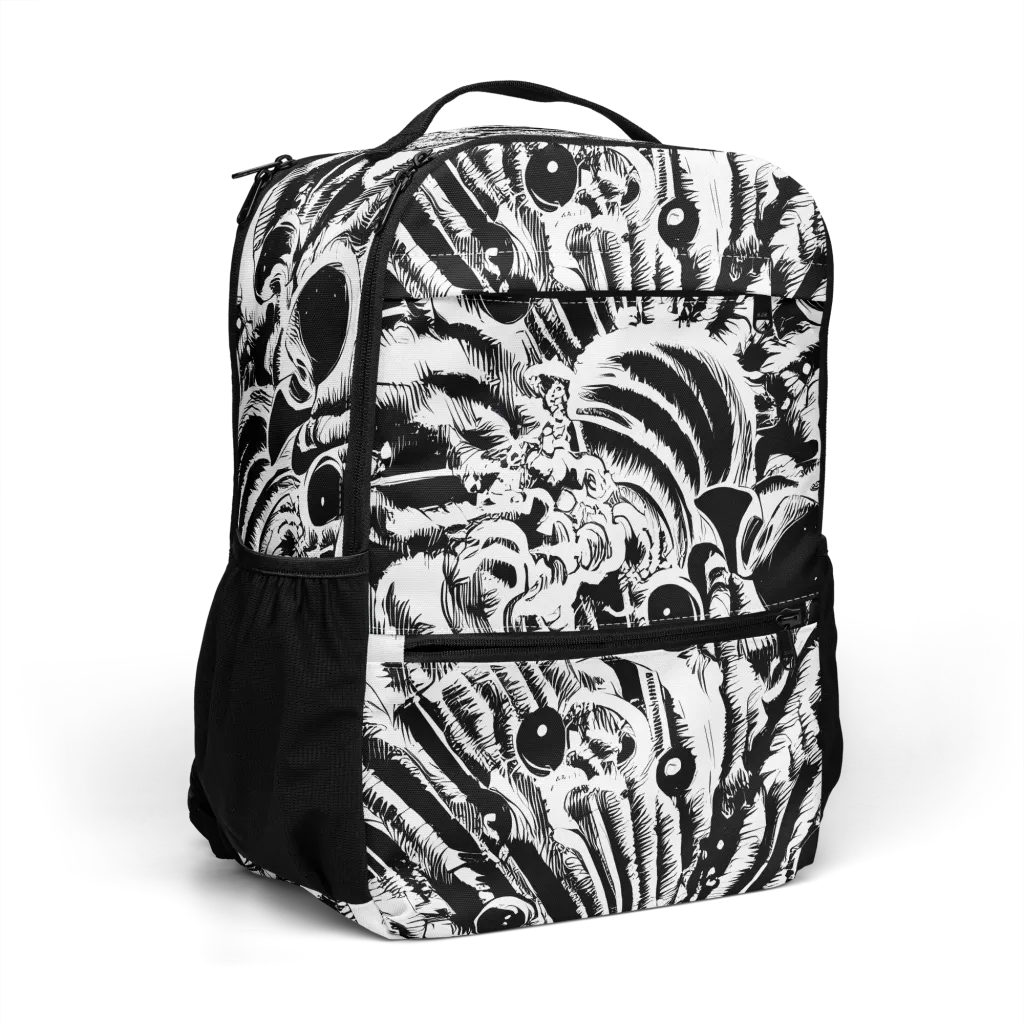 Ink Jungle on Utility Backpack — Right Front
