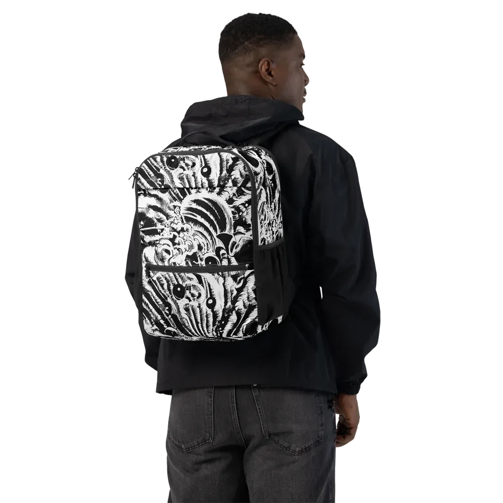 Ink Jungle on Utility Backpack — Back