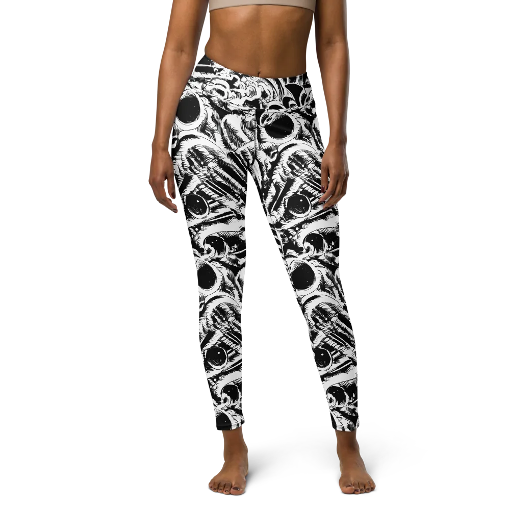 Ink Jungle on Yoga Leggings — Front