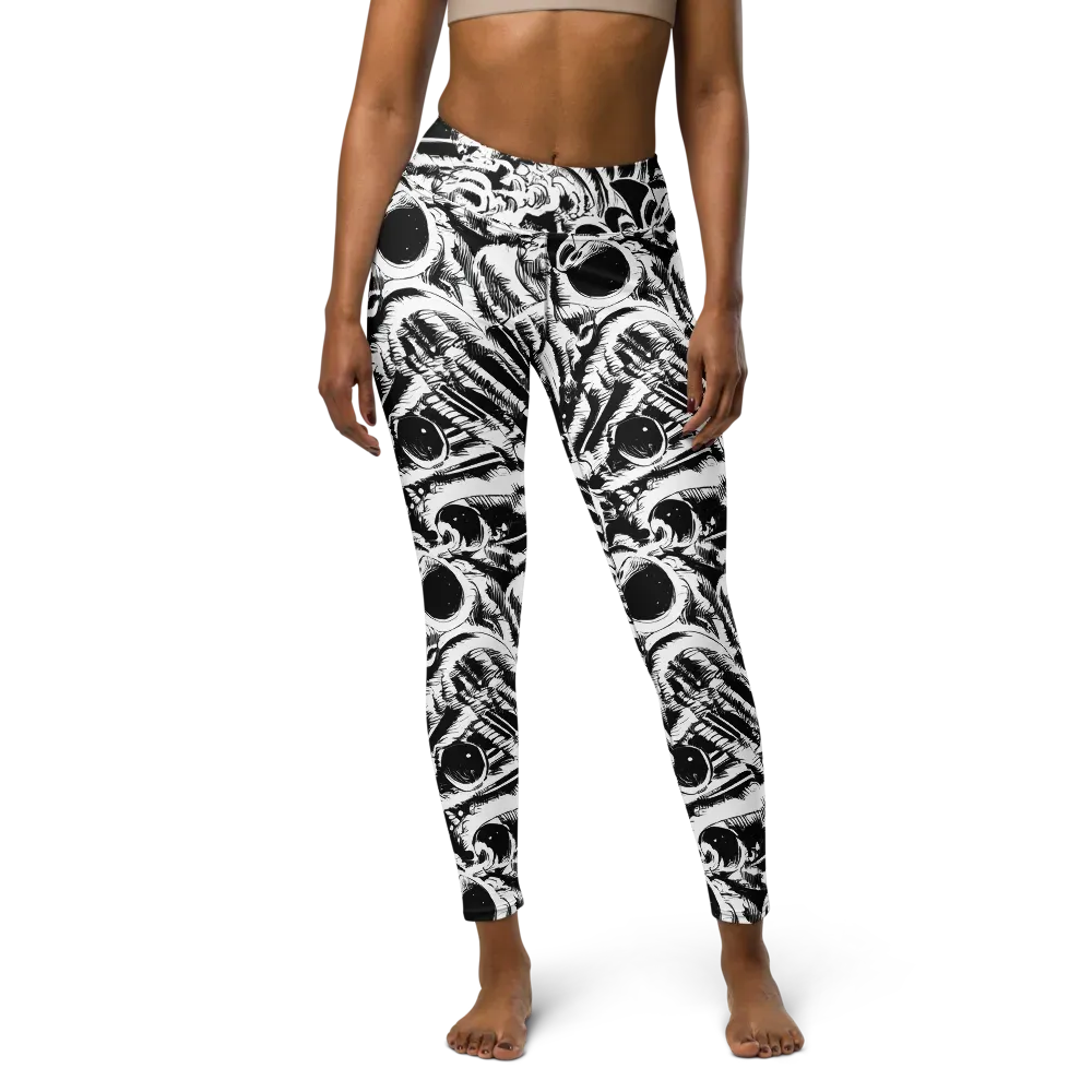 Ink Jungle on Yoga Leggings — Front