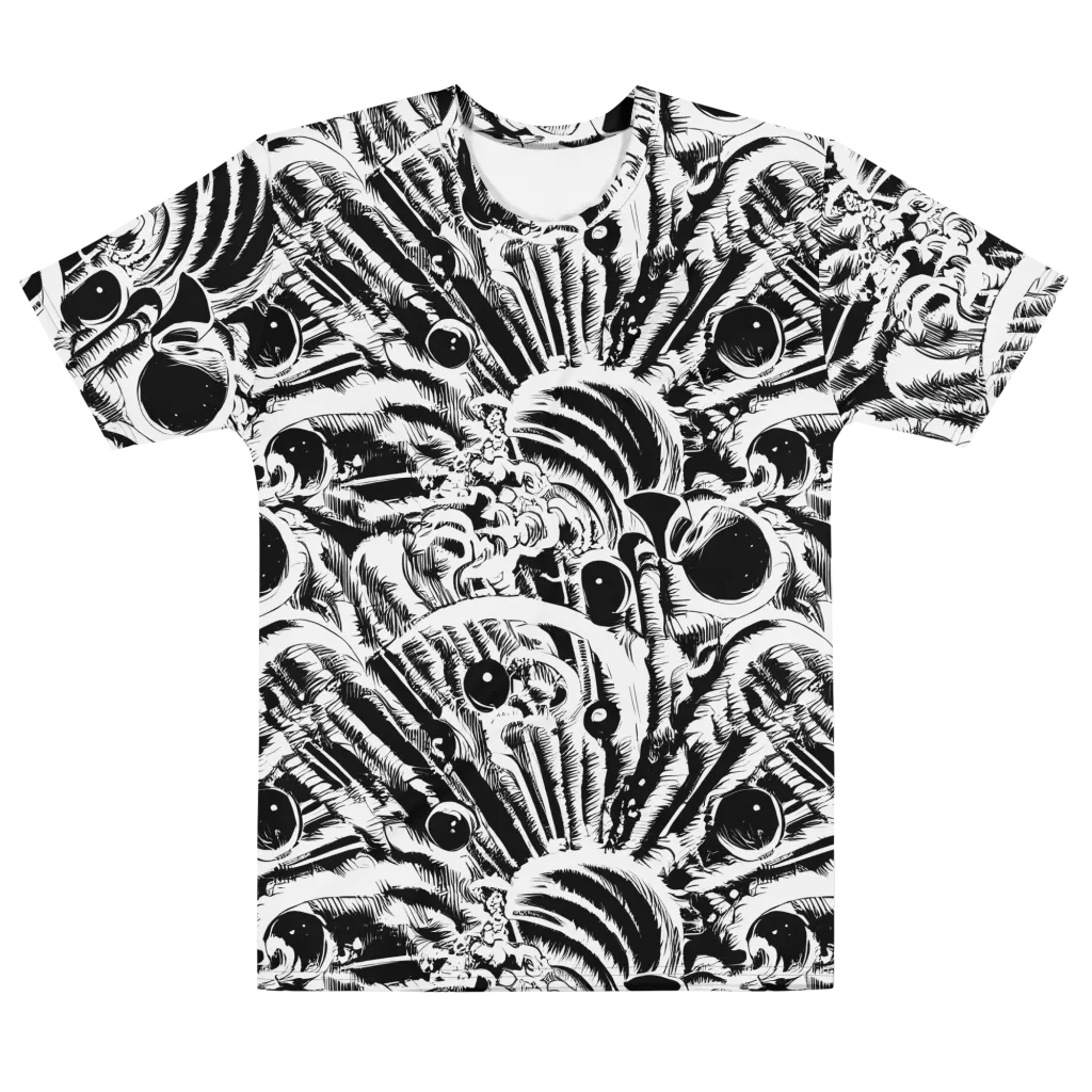 Ink Jungle on Men's Cotton Crew Neck T-Shirt — Front