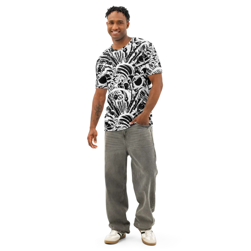 Ink Jungle on Men's Cotton Crew Neck T-Shirt — Front