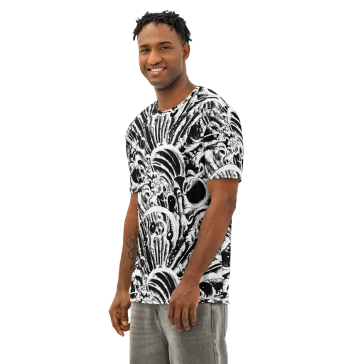 Ink Jungle on a Men's Cotton Crew Neck T-Shirt