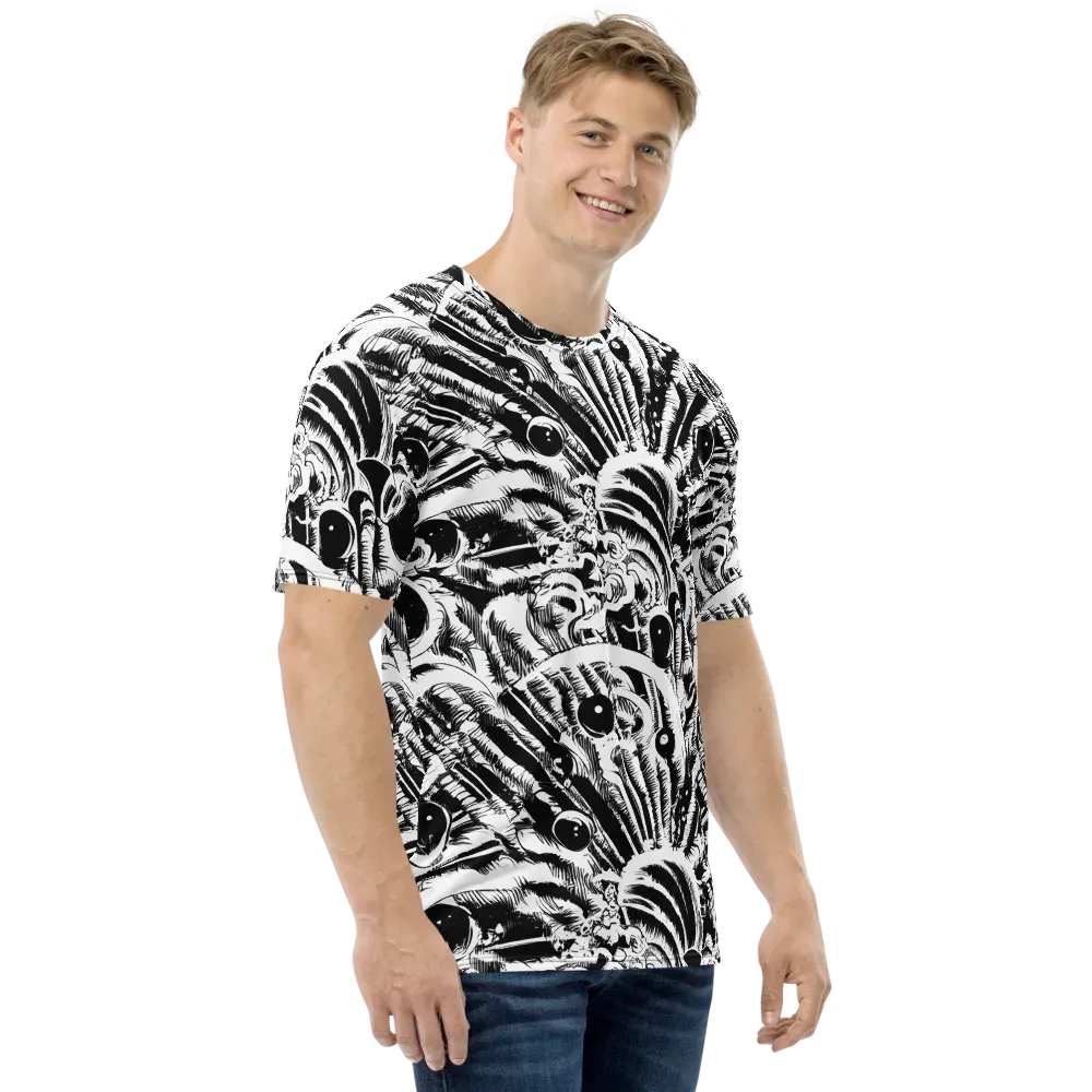Ink Jungle on Men's Crew Neck T-Shirt — Right