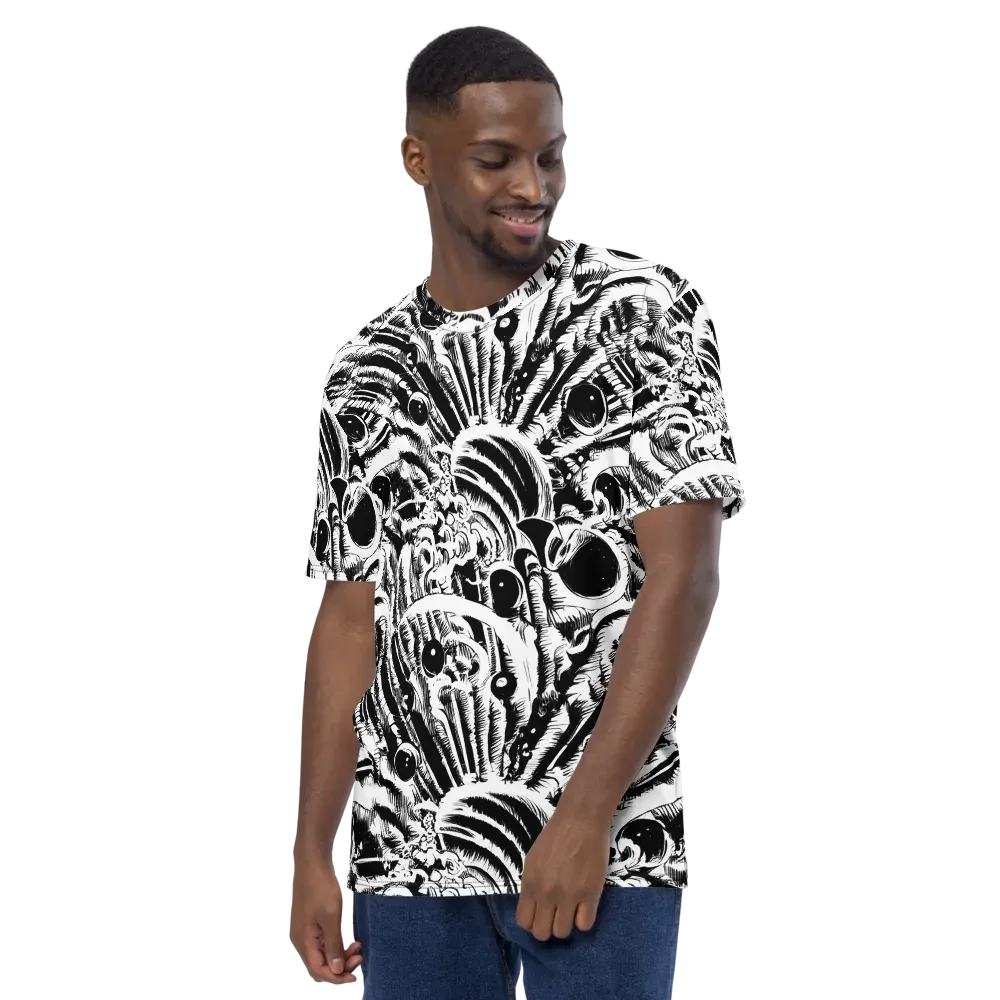 Ink Jungle on Men's Crew Neck T-Shirt — Left