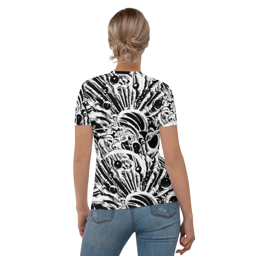 Ink Jungle on Women's Crew Neck T-Shirt — Back