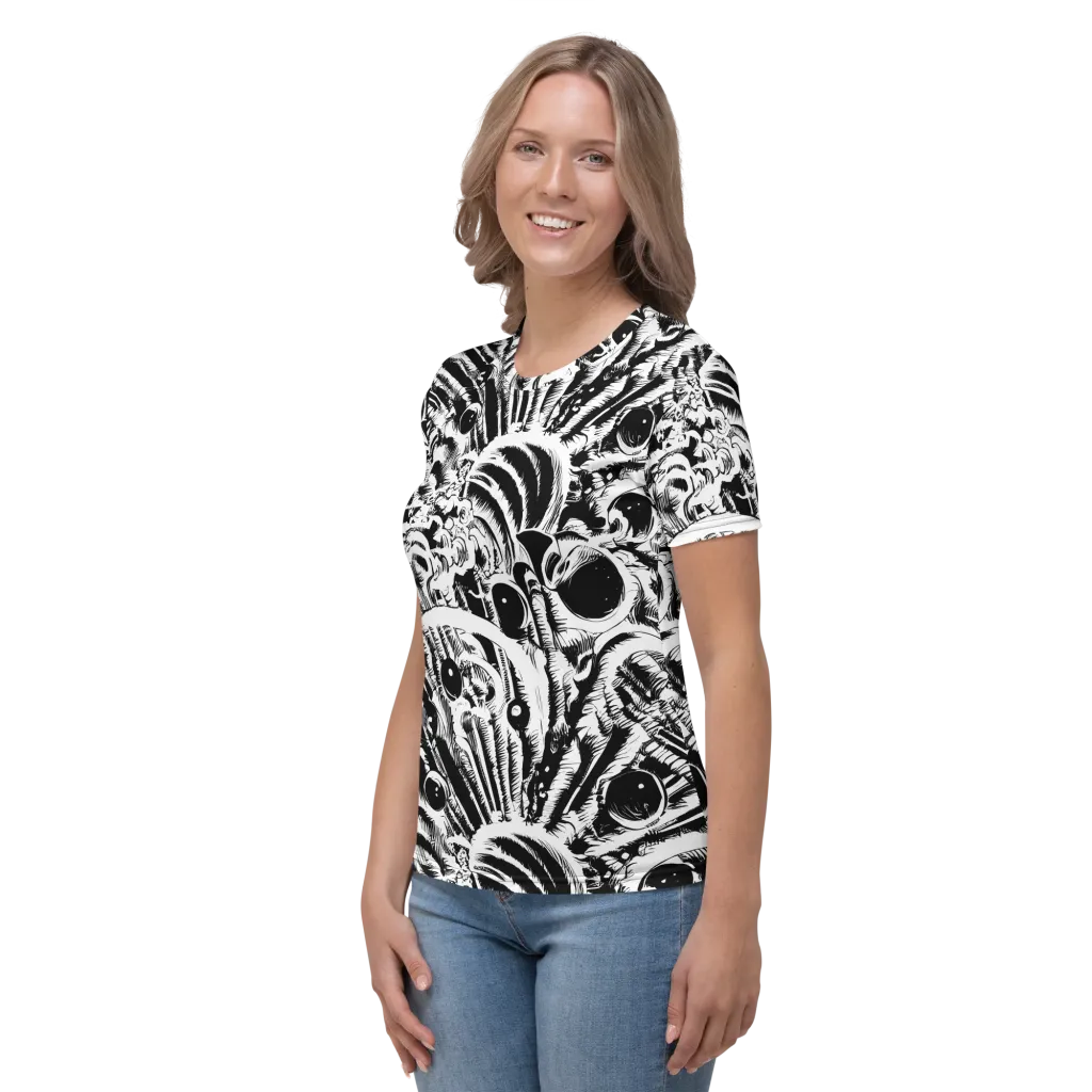 Ink Jungle on Women's Crew Neck T-Shirt — Left