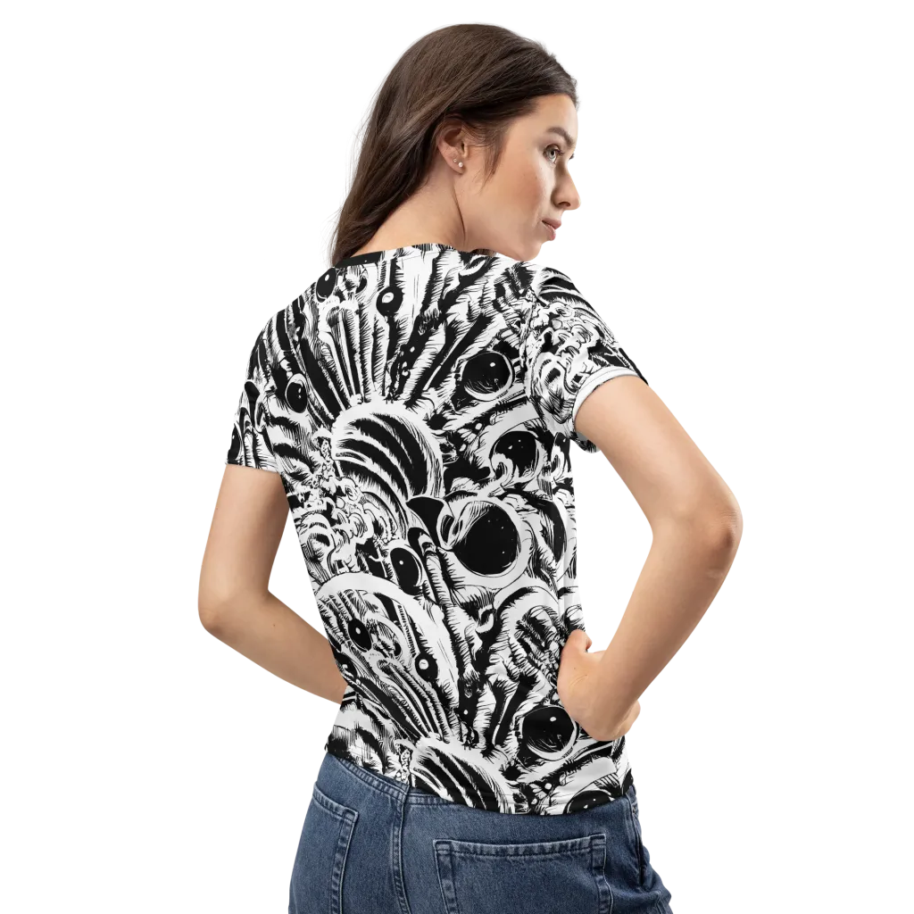 Ink Jungle on Women's Crew Neck T-Shirt — Back
