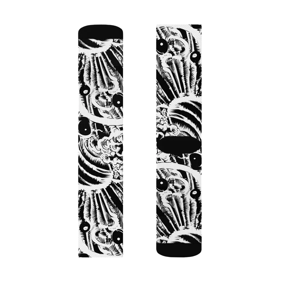 Ink Jungle on Socks — Left Sock