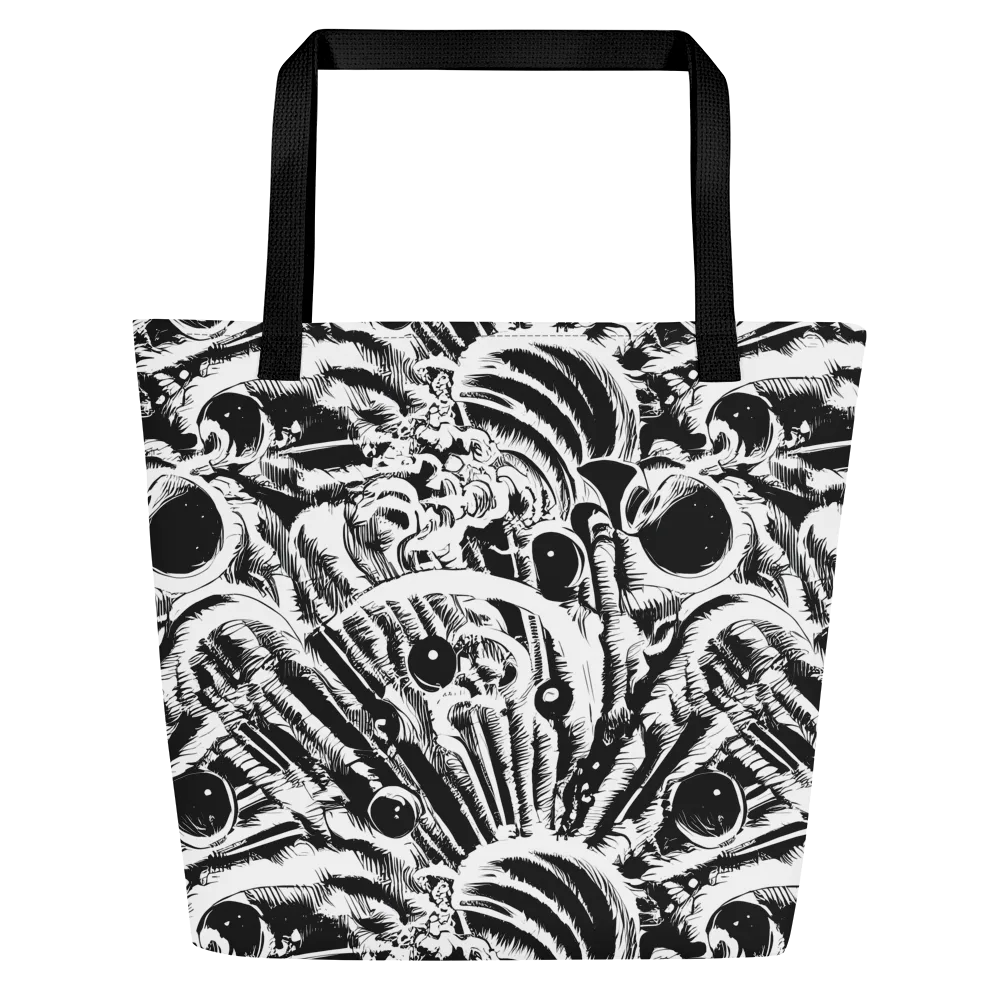 Ink Jungle on Large Tote Bag W/ Pocket — Front