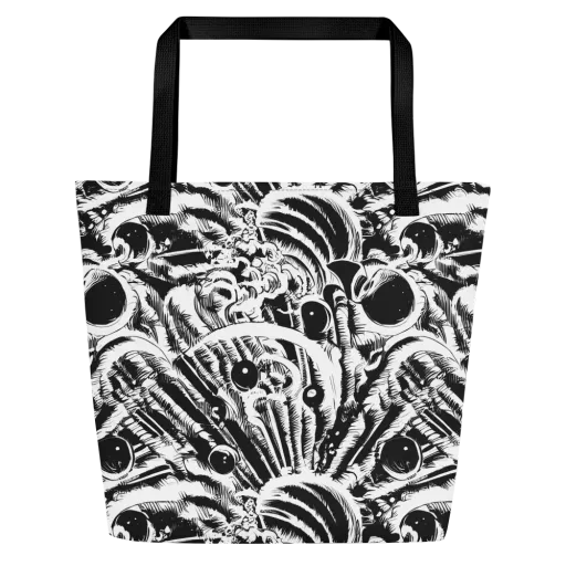 Ink Jungle on a Large Tote Bag W/ Pocket