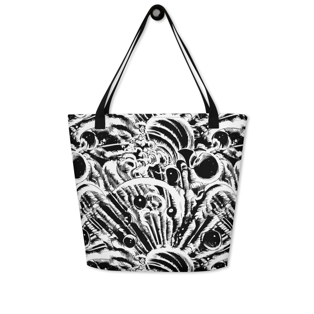 Ink Jungle on Large Tote Bag W/ Pocket — Front