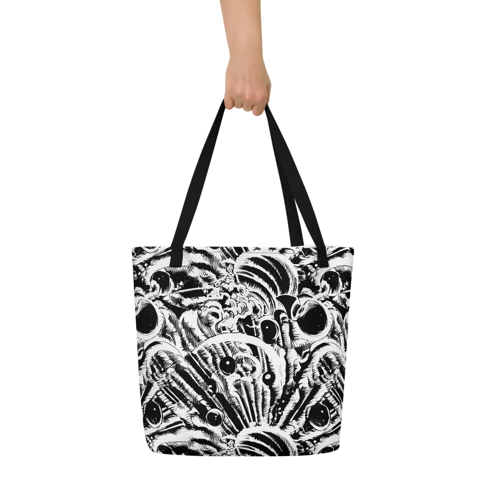 Ink Jungle on Large Tote Bag W/ Pocket — Front
