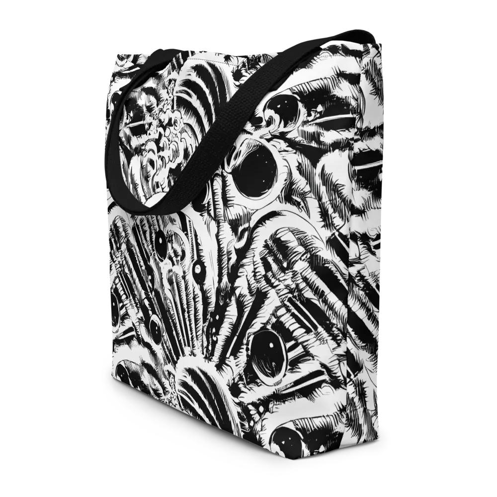 Ink Jungle on Large Tote Bag W/ Pocket — Front