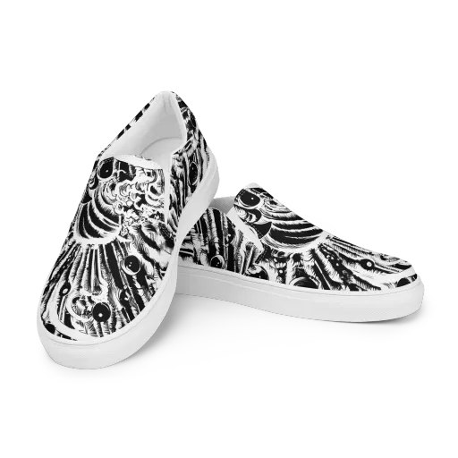 Ink Jungle on a Women's Slip-On Canvas Shoes