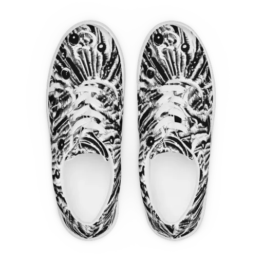 Ink Jungle on a Men's Lace-Up Canvas Shoes