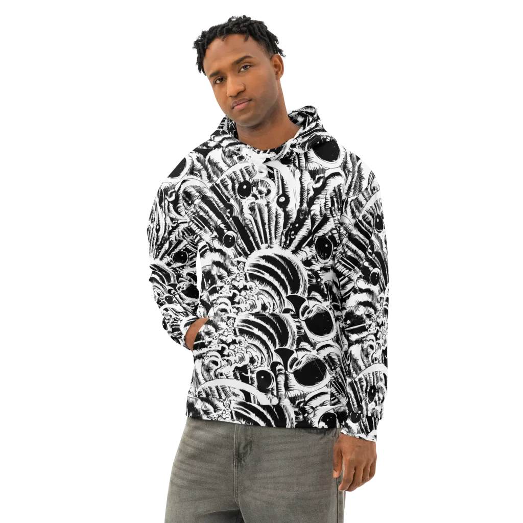 Ink Jungle on Cotton Hoodie — Left Front