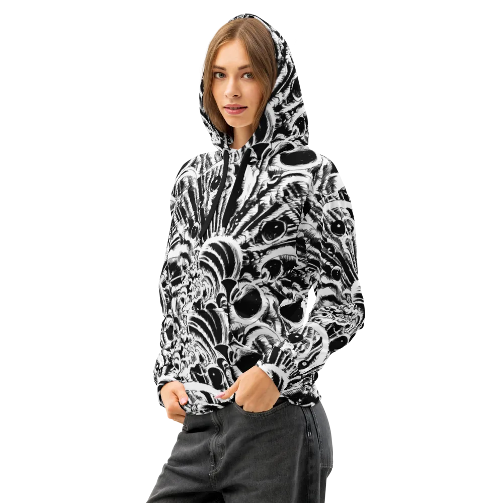 Ink Jungle on Cotton Hoodie — Left Front