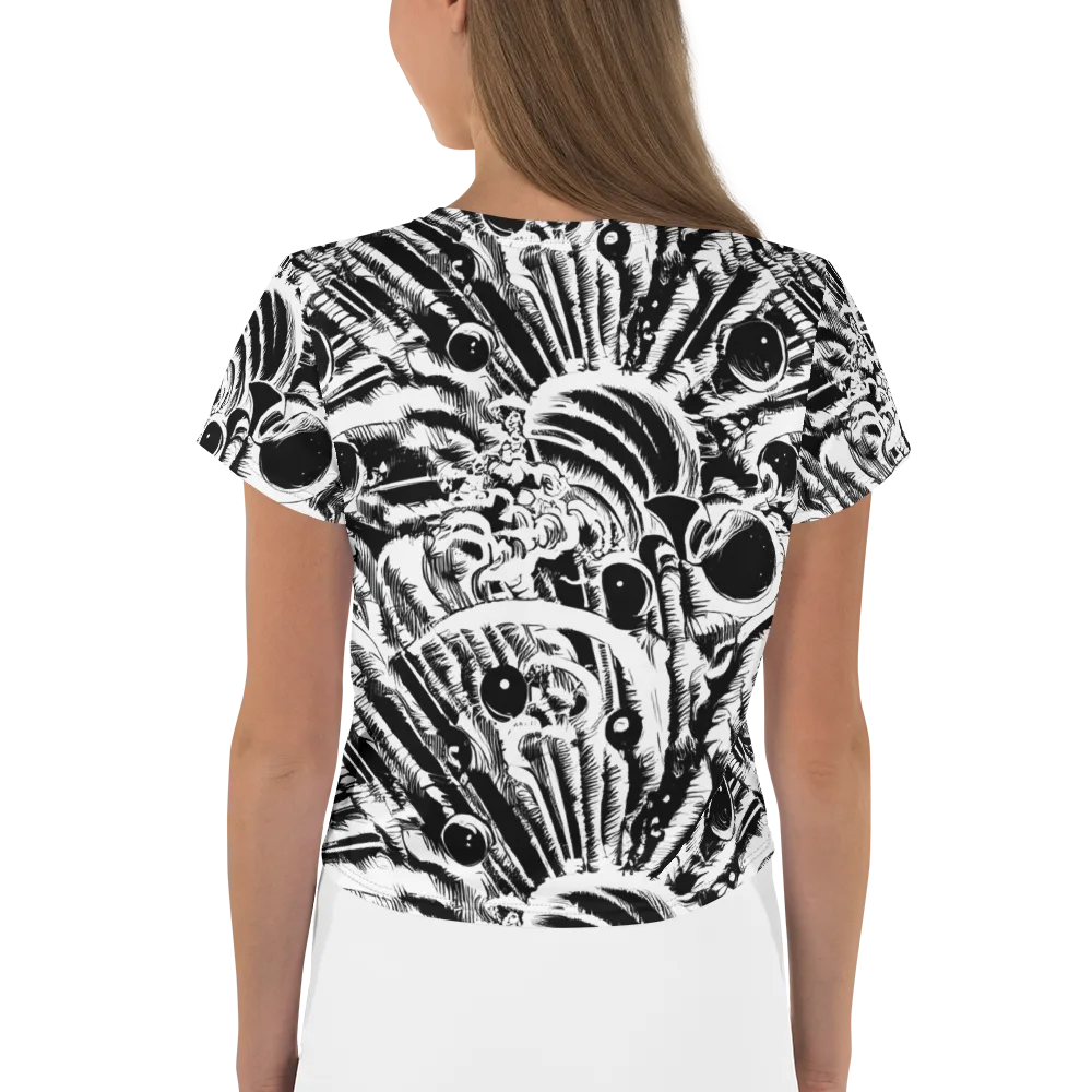 Ink Jungle on Crop Tee — Back