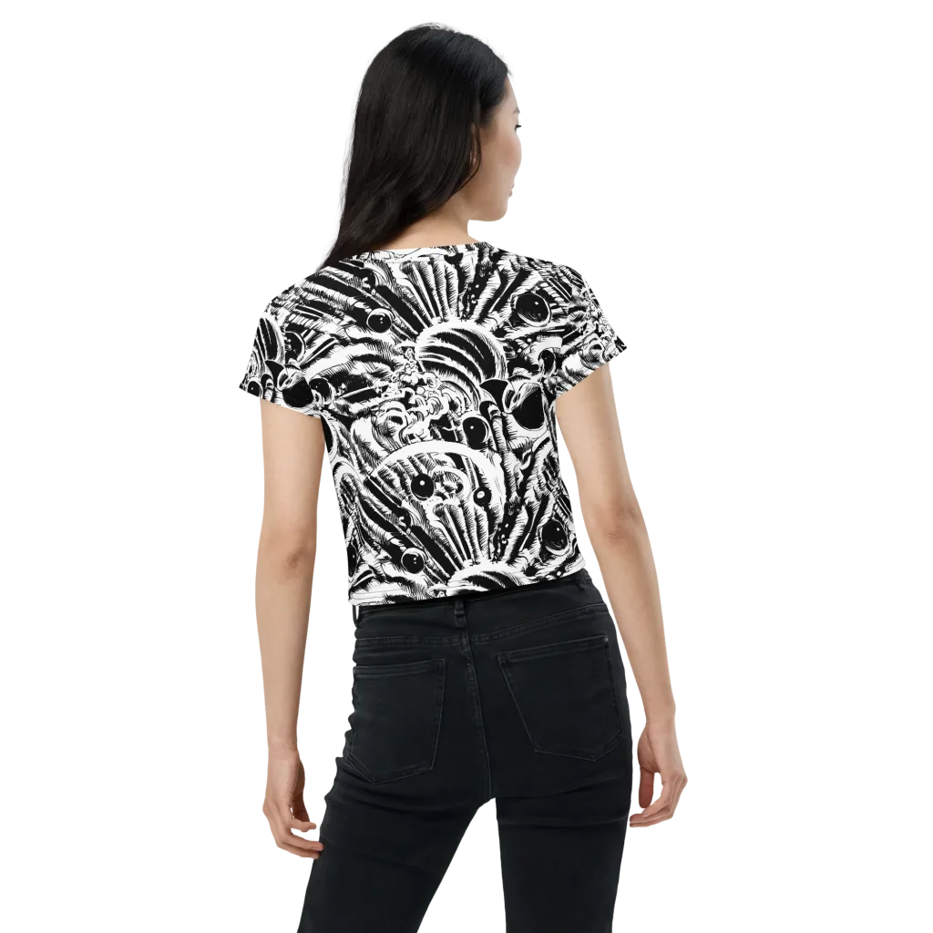 Ink Jungle on Crop Tee — Back